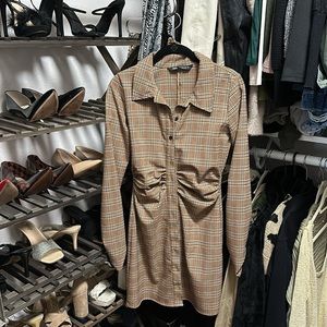 Zara plaid winter dress